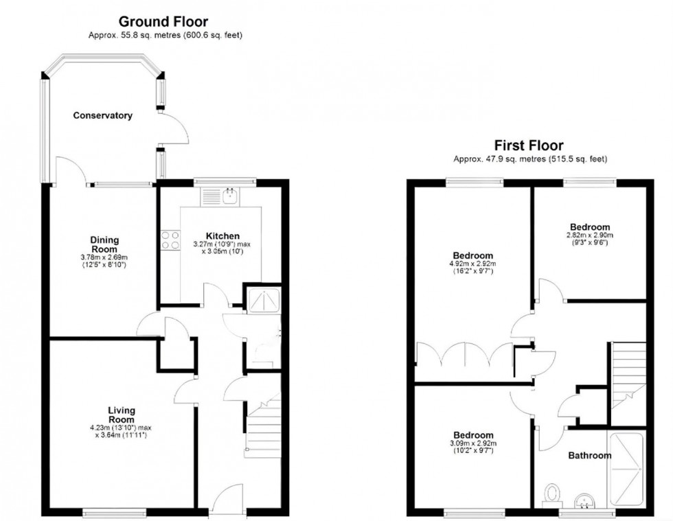 Floorplan for Matterdale Gardens, Barming, Maidstone