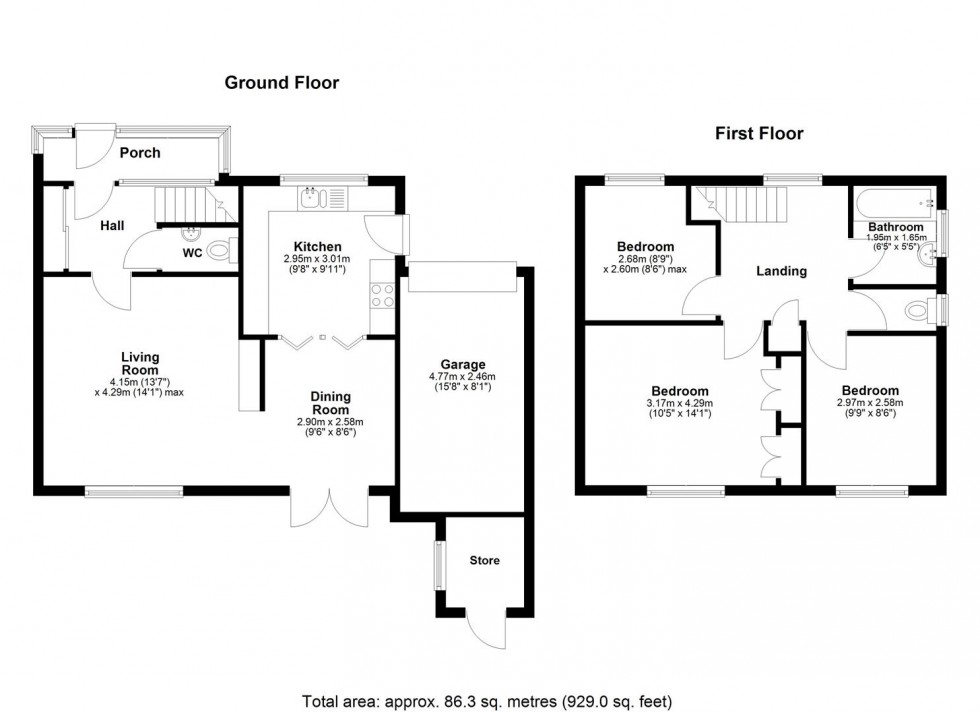 Floorplan for Cobham Close, Maidstone