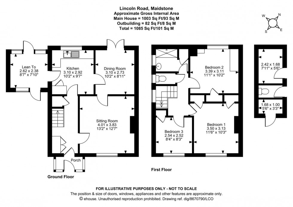 Floorplan for Lincoln Road, Maidstone