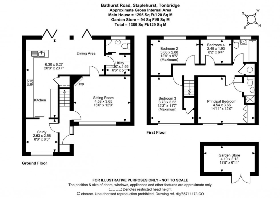 Floorplan for Bathurst Road, Staplehurst, Tonbridge