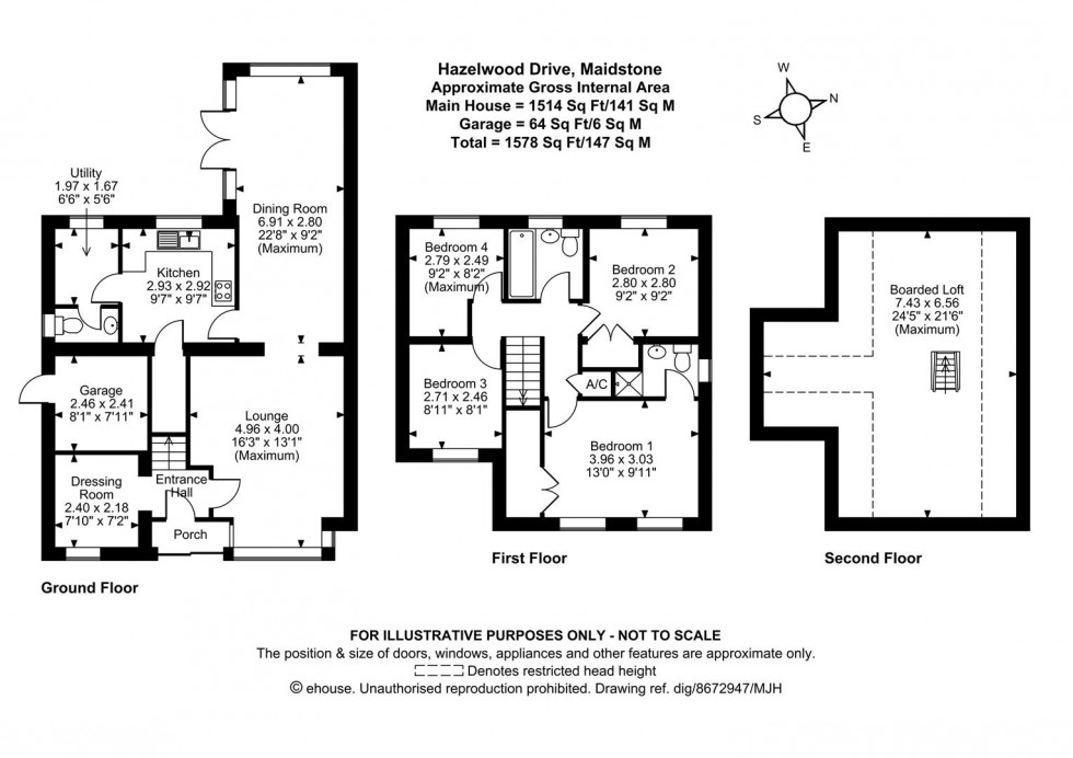 Floorplan for Hazelwood Drive, Maidstone
