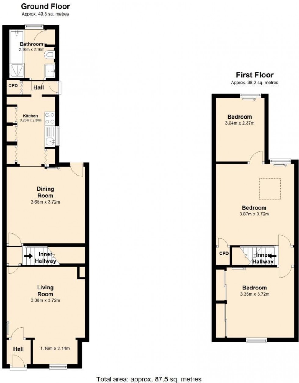 Floorplan for Malling Road, Snodland
