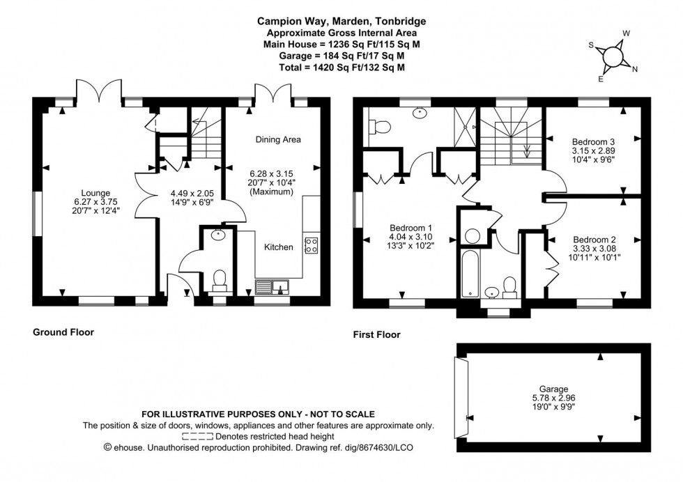 Floorplan for Campion Way, Marden