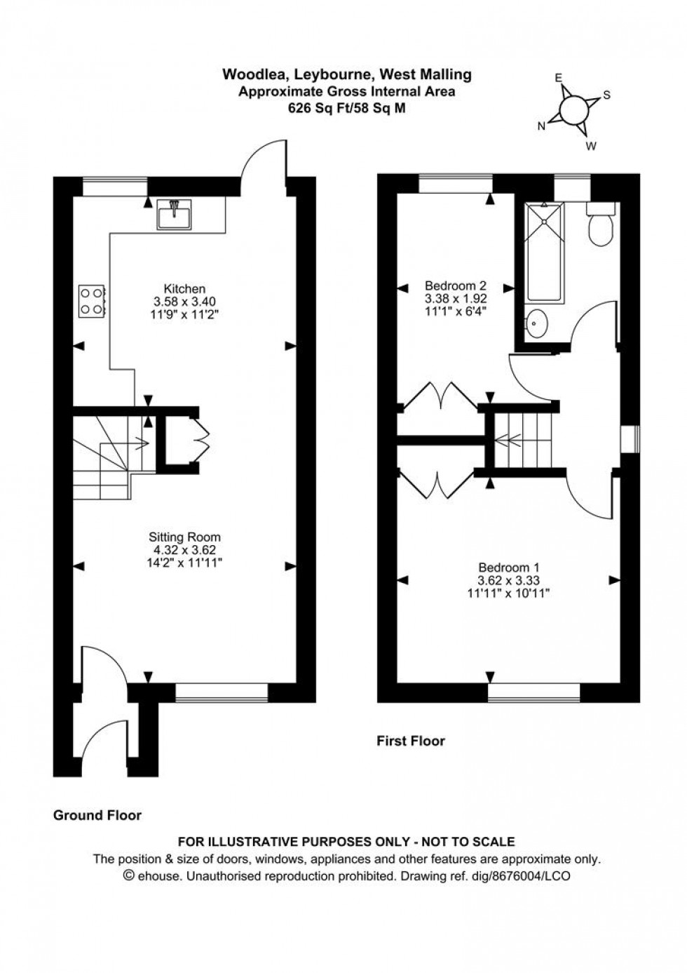 Floorplan for Woodlea, Leybourne, West Malling