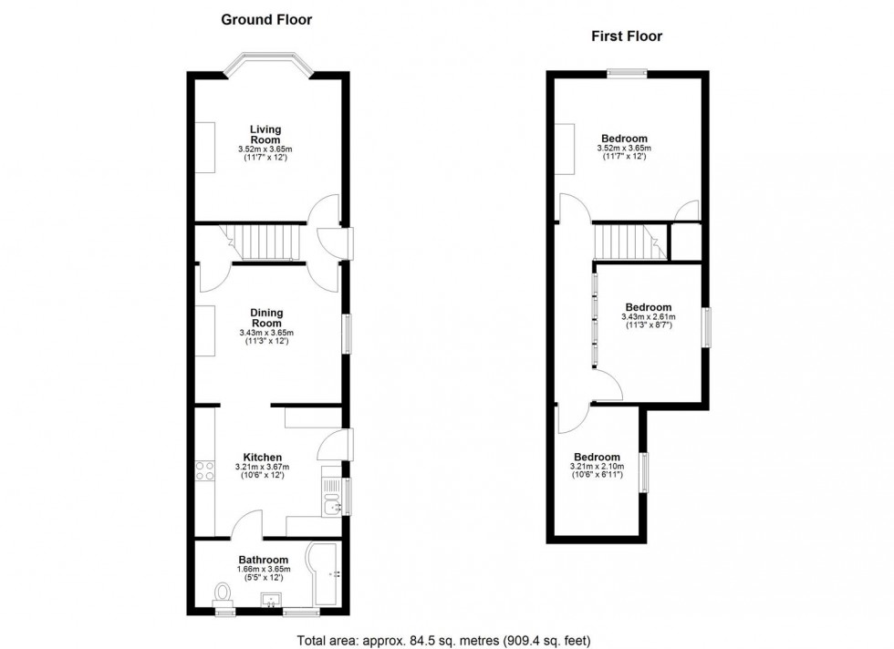 Floorplan for New Road, Ditton