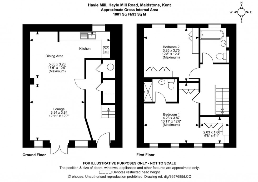 Floorplan for Hayle Mill Road, Maidstone