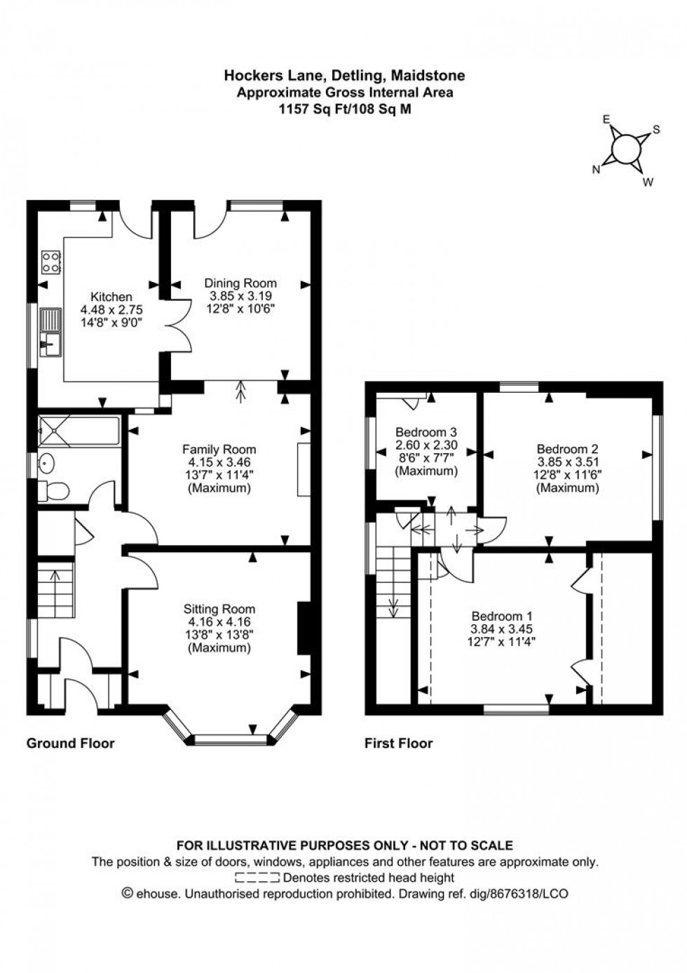 Floorplan for Hockers Lane, Detling, Maidstone