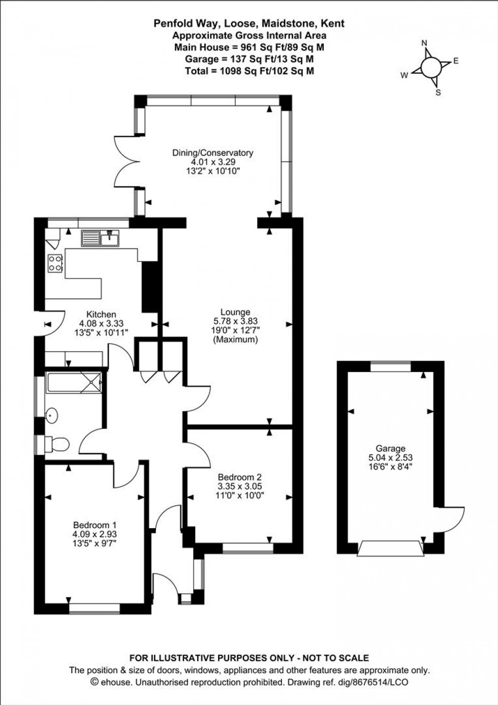 Floorplan for Penfold Way, Loose, Maidstone