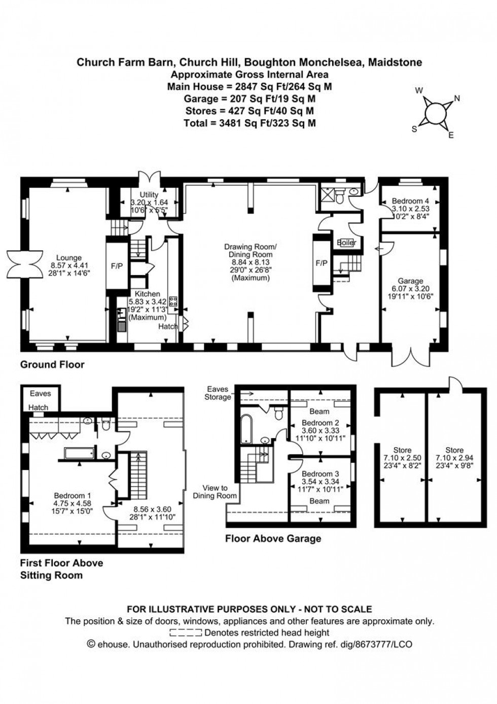 Floorplan for Church Hill, Boughton Monchelsea, Maidstone