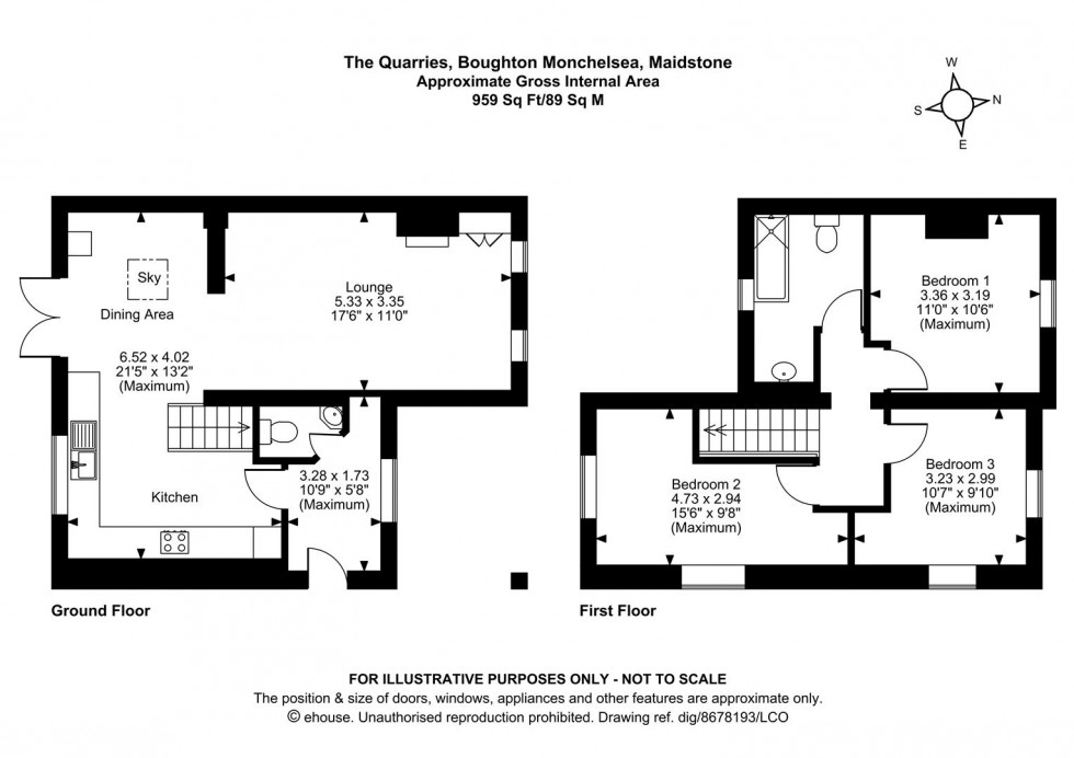 Floorplan for The Quarries, Boughton Monchelsea, Maidstone