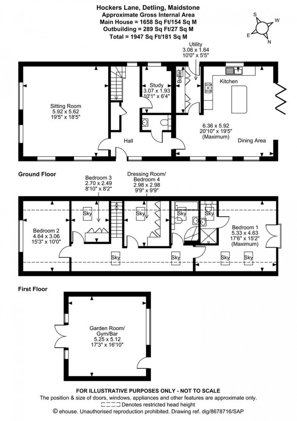 Floorplan for Hockers Lane, Detling, Maidstone