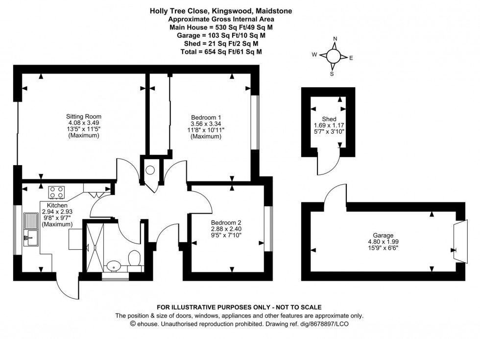 Floorplan for Holly Tree Close, Kingswood