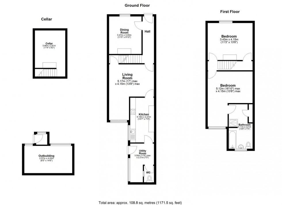 Floorplan for St. Georges Square, Maidstone