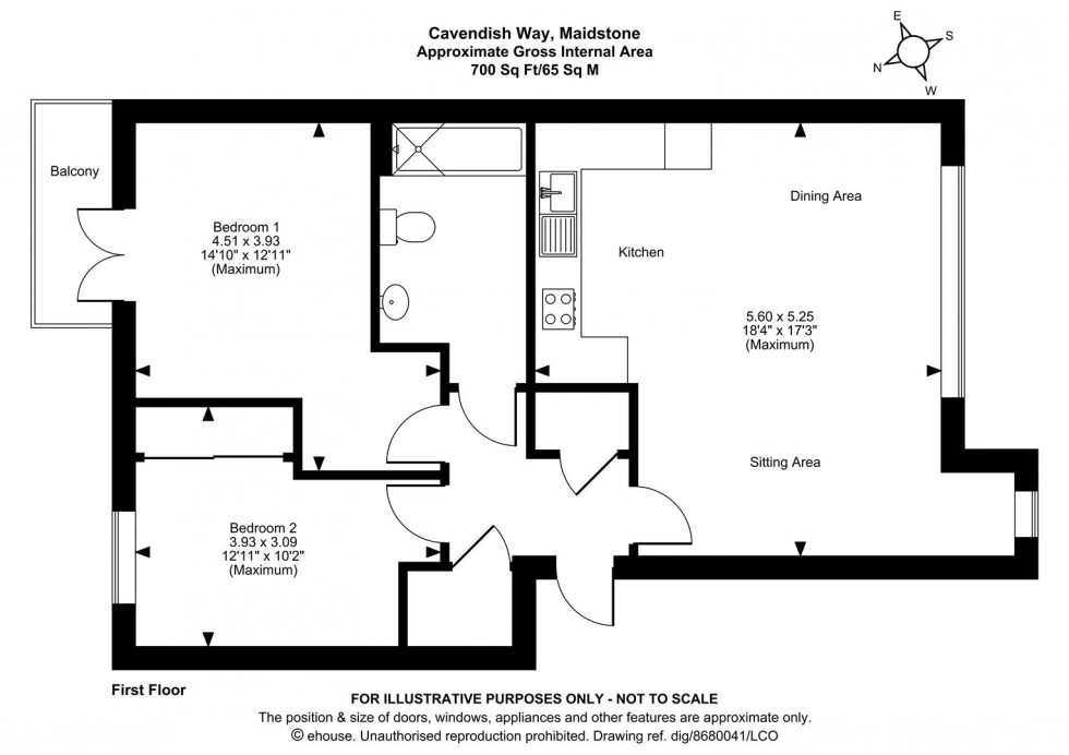 Floorplan for Cavendish Way, Bearsted, Maidstone