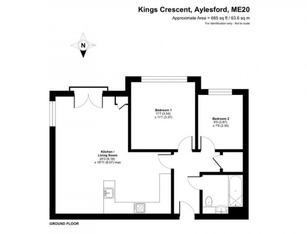 Floorplan for Kings Crescent, Aylesford