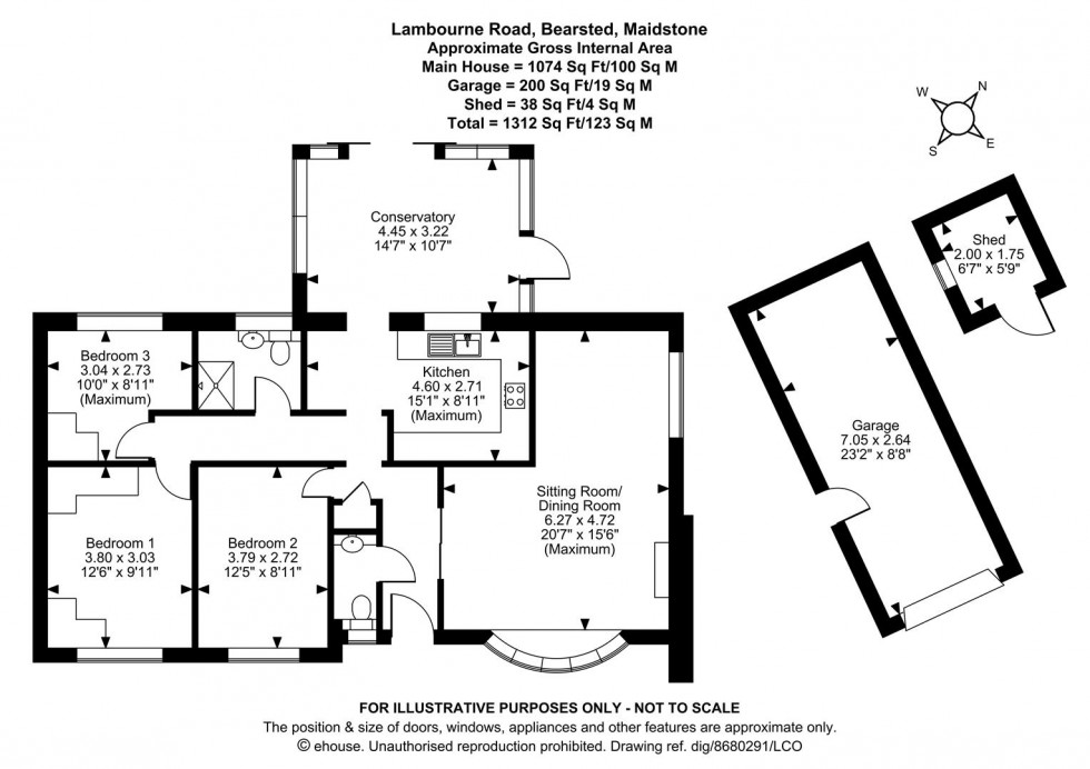 Floorplan for Lambourne Road, Bearsted, Maidstone