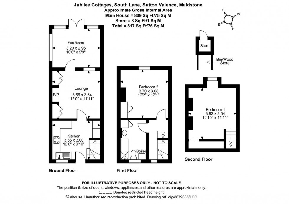 Floorplan for South Lane, Sutton Valence, Maidstone