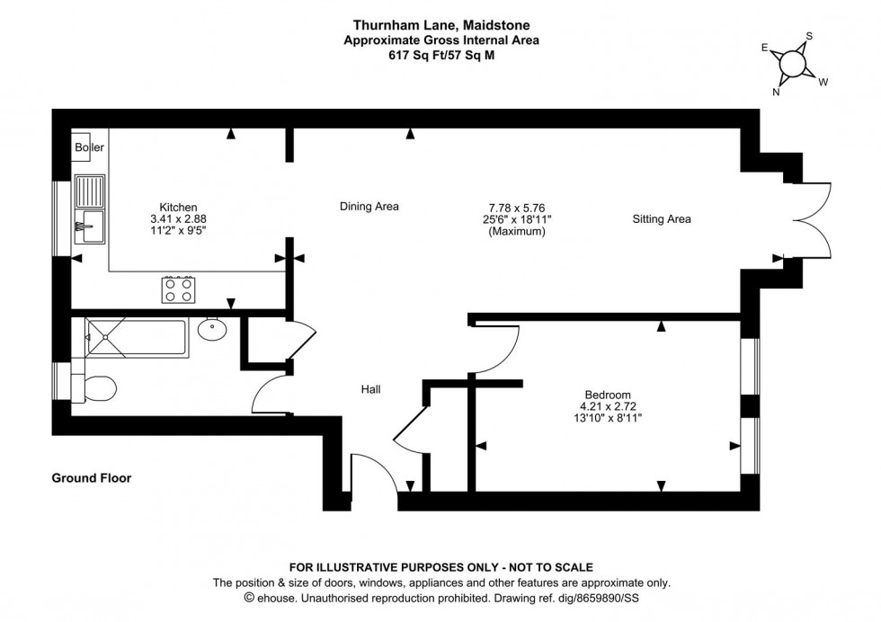 Floorplan for Thurnham Lane Bearsted, Maidstone