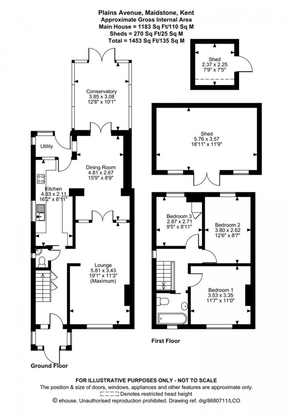Floorplan for Plains Avenue, Maidstone
