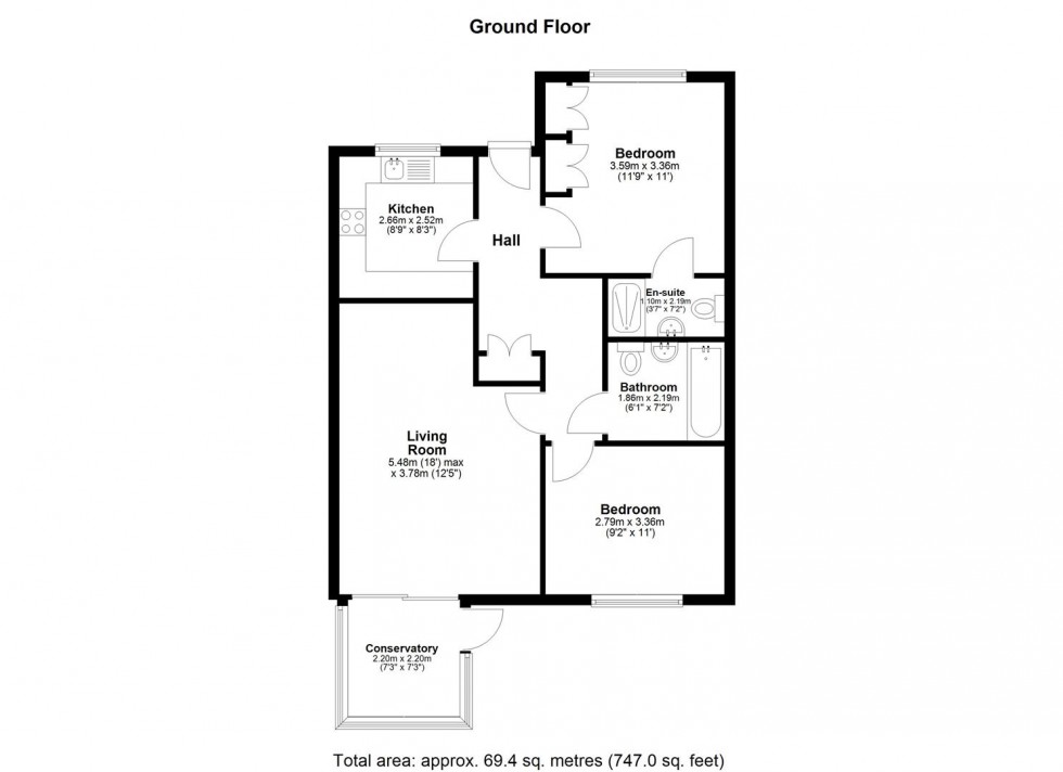Floorplan for Matterdale Gardens, Barming, Maidstone