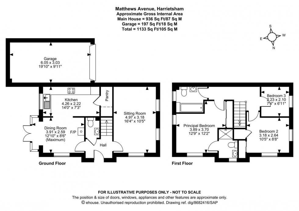 Floorplan for Matthews Avenue, Harrietsham, Maidstone