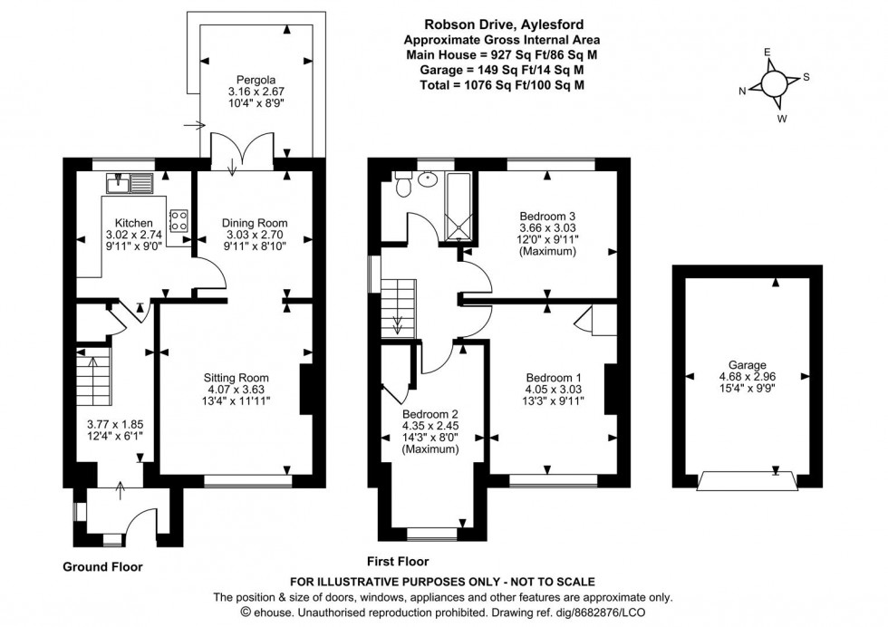 Floorplan for Robson Drive, Aylesford