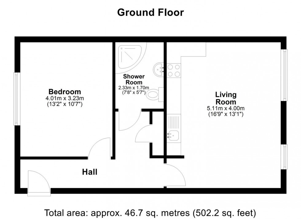 Floorplan for Clock House Rise, Coxheath, Maidstone