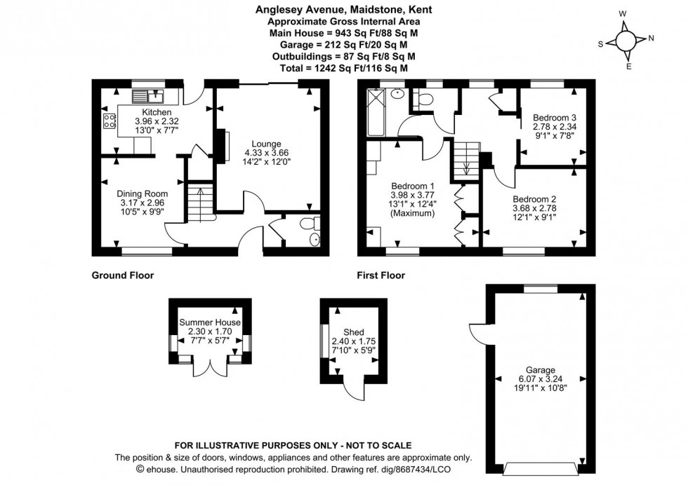 Floorplan for Anglesey Avenue, Maidstone