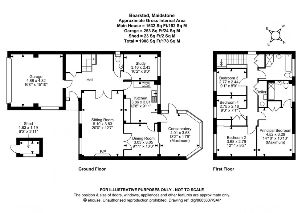 Floorplan for Birling Avenue, Bearsted, Maidstone