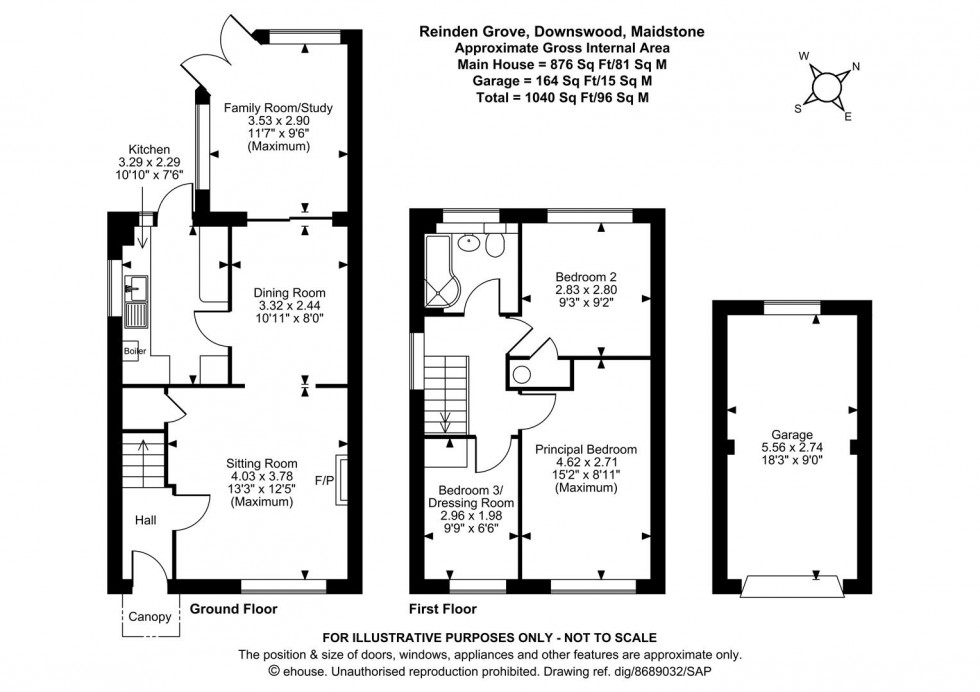 Floorplan for Reinden Grove, Downswood, Maidstone