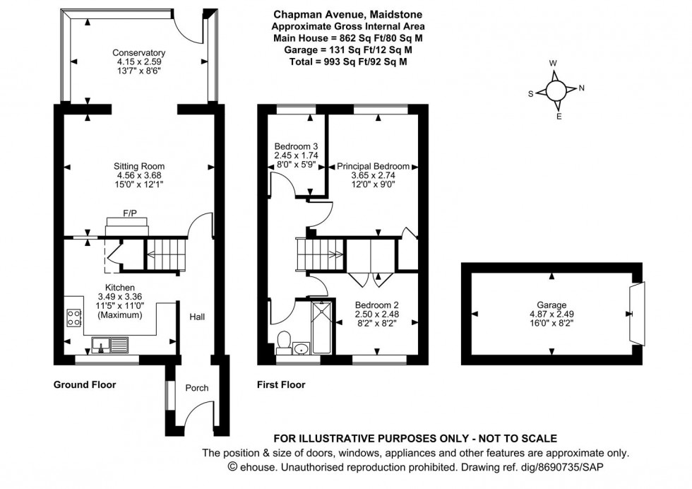 Floorplan for Chapman Avenue, Maidstone