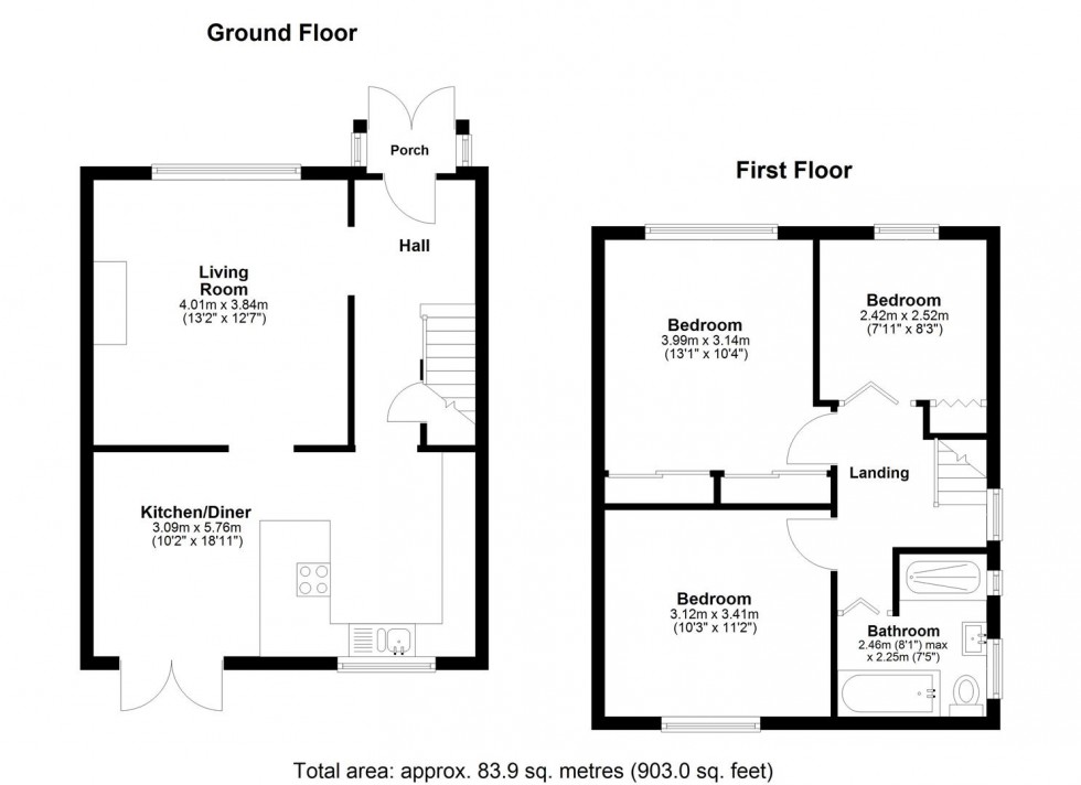 Floorplan for Oxford Road, Maidstone