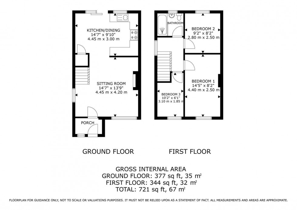 Floorplan for Primrose Drive, Ditton, Aylesford