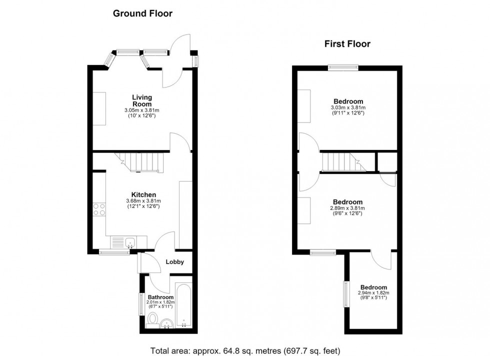 Floorplan for Church Street, Burham, Rochester