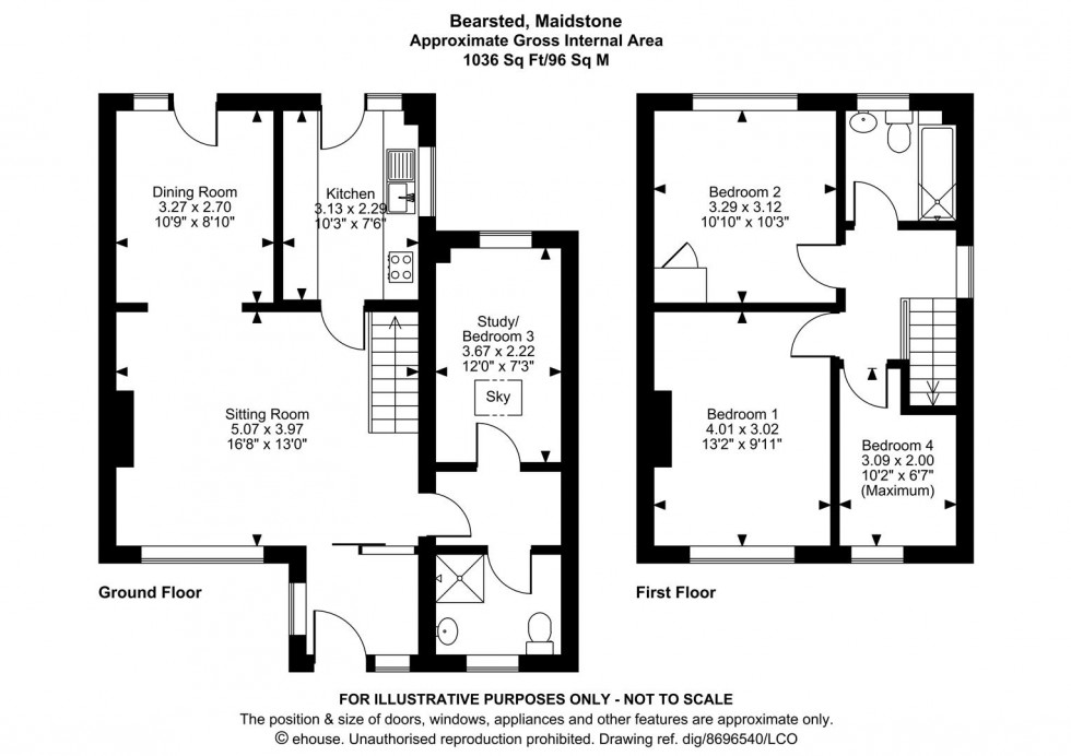 Floorplan for The Landway, Bearsted, Maidstone