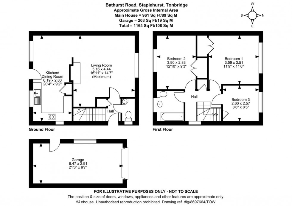 Floorplan for Bathurst Road, Staplehurst, Tonbridge