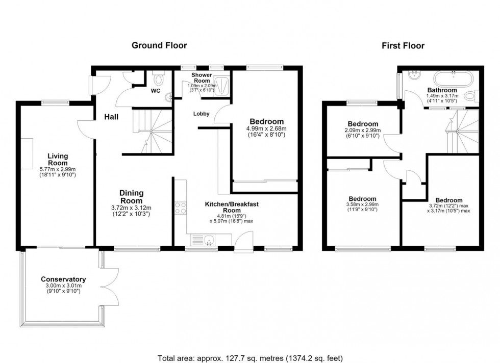 Floorplan for Swallow Road, Larkfield, Aylesford
