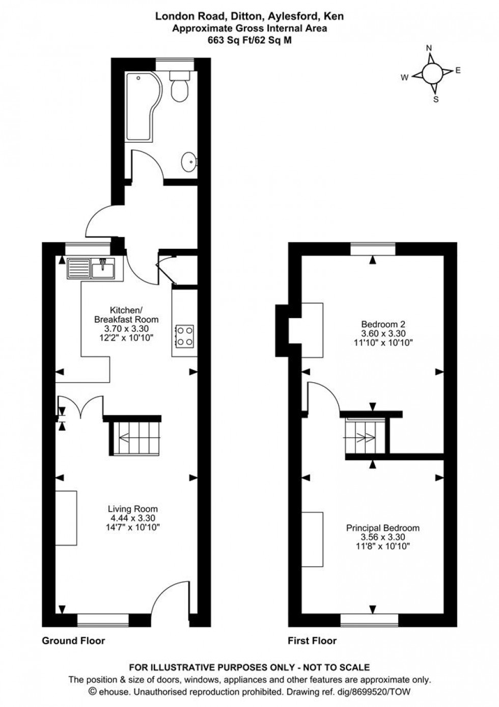 Floorplan for London Road, Ditton, Aylesford