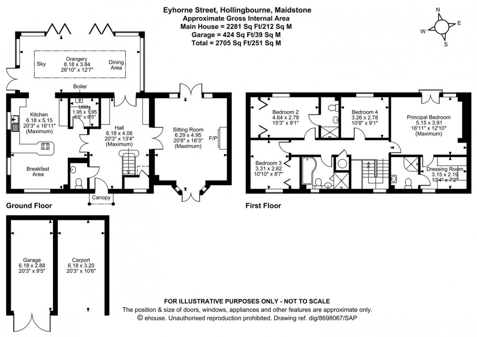 Floorplan for Eyhorne Street, Hollingbourne, Maidstone
