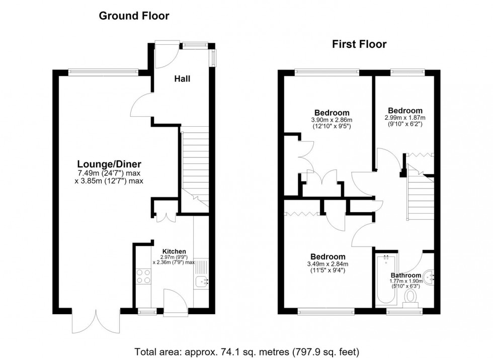 Floorplan for Bedgebury Close, Maidstone